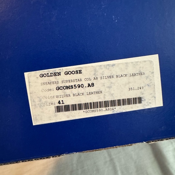 Golden Goose Silver and Black Distressed Sneakers - Picture 15 of 15